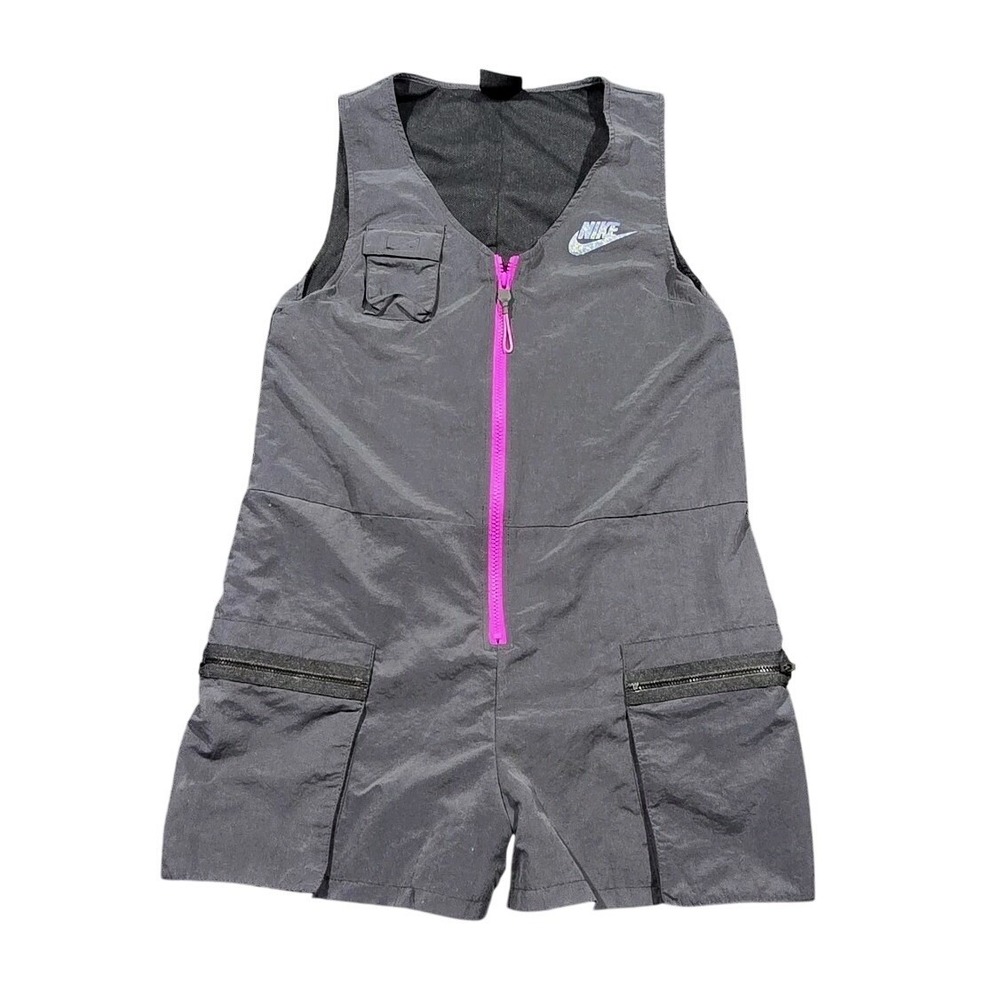 Nike Sportswear Icon Clash Romper Blue Pink Women's Size S